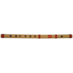 Novelika Bansuri Transverse Bamboo Flute Key-A, Tonic-D Professional Flute Musical Instrument