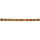 Novelika Bansuri Transverse Bamboo Flute Key-A, Tonic-D Professional Flute Musical Instrument