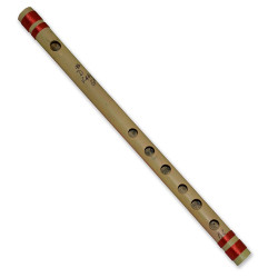 Novelika Bansuri Transverse Bamboo Flute Key-D#, Tonic-G# Professional Flute Musical Instrument