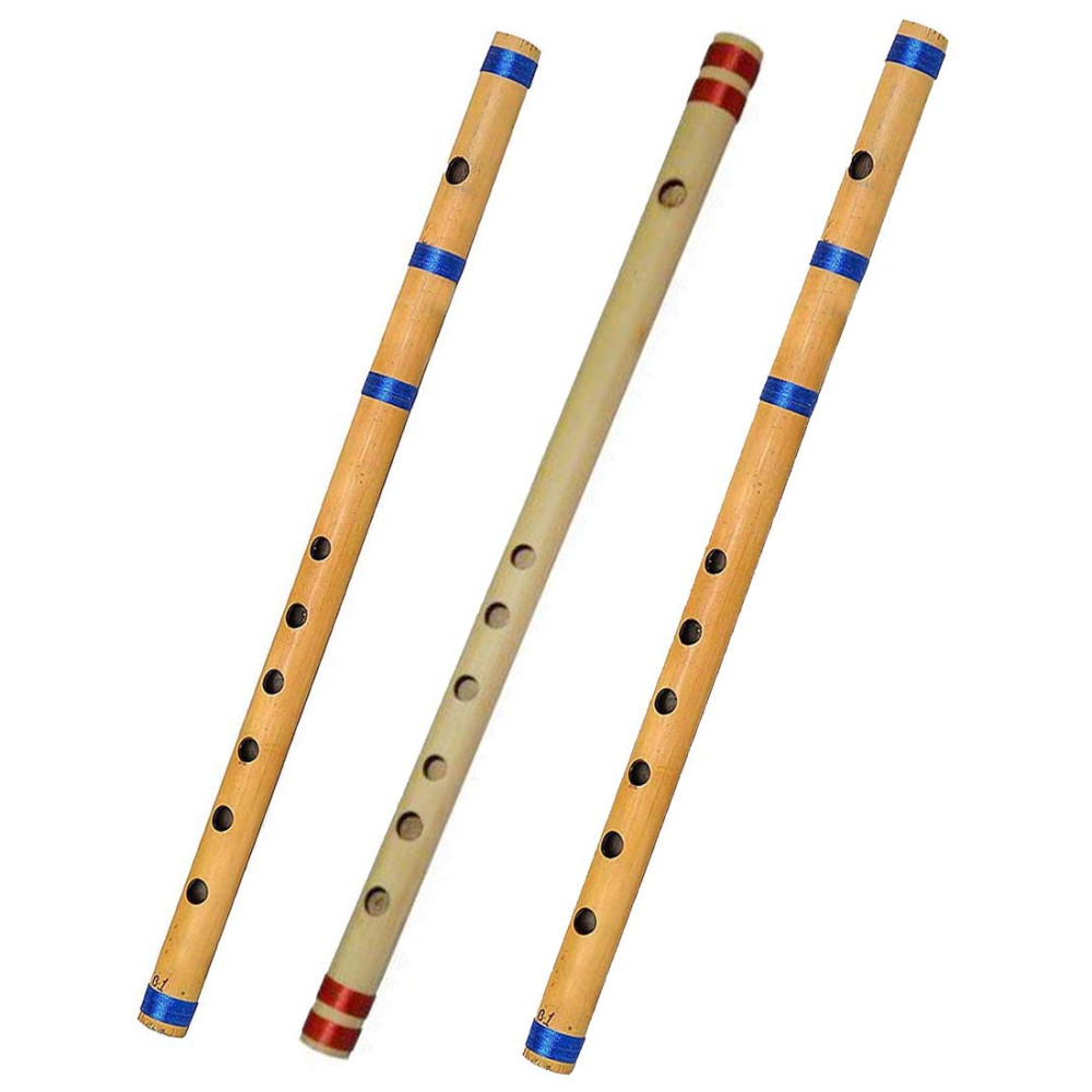 Novelika Bamboo Flute Indian Bansuri/Flute Combo Of A+A+B Musical Instrument