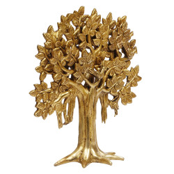 Novelika Brass Wall Hanging Tree of Life Sucess Birds Sitting on Tree's Branch Traditional Decorative Kalpavriksha Wall Decor Vastu Fengshui Showpieces Home Decor