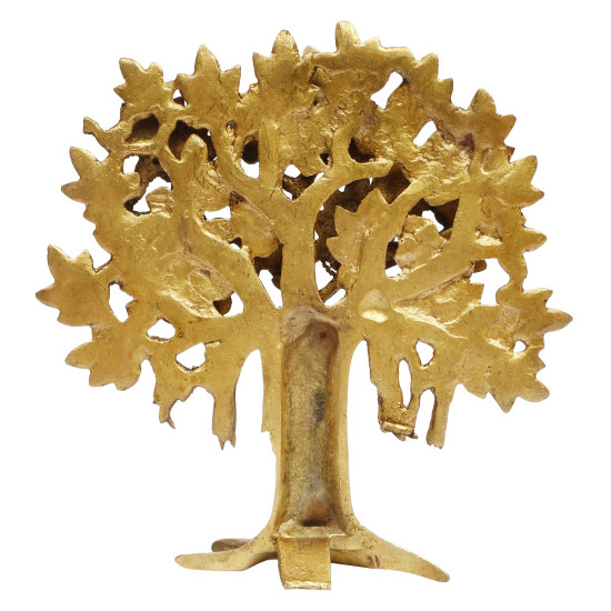 Novelika Brass Wall Hanging Tree of Life Sucess Birds Sitting on Tree's Branch Traditional Decorative Kalpavriksha Wall Decor Vastu Fengshui Showpieces Home Decor