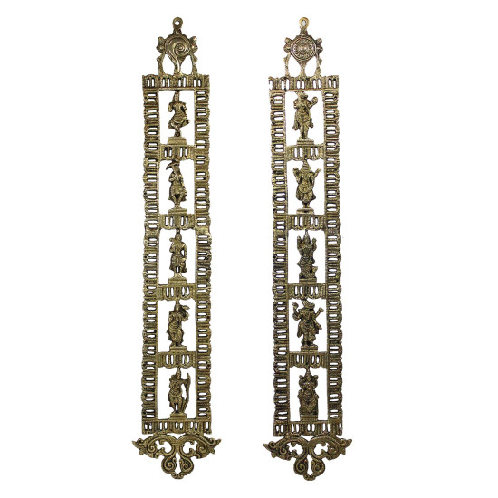 Novelika Solid Brass Dasavatharam of Lord Vishnu Shanku Chakra Statues Ten Incarnations Avatars Wall Hangings Idol Murti Home Puja Temple Gifts Novelika Solid Brass Dasavatharam of Lord Vishnu Shanku Chakra Statues Ten Incarnations Avatars Wall Hangings Idol Murti Home Puja Temple Gifts
