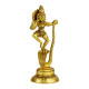 Novelika Brass Dancing Krishna Statue Standing on Shesh Naag Hood Murti Vastu Religious Figurine for Mandir Home Decor
