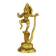 Novelika Brass Dancing Krishna Statue Standing on Shesh Naag Hood Murti Vastu Religious Figurine for Mandir Home Decor