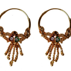 Novelika Latest Stylish Golden Tone Traditional Hoop Earring set for Women Girls - ER5002