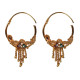 Novelika Latest Stylish Golden Tone Traditional Hoop Earring set for Women Girls - ER5002