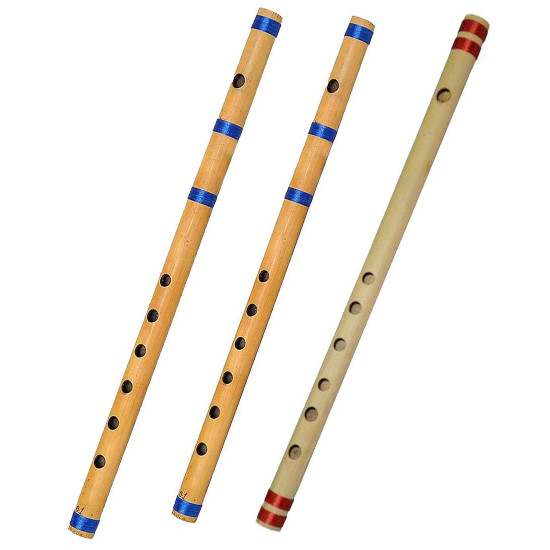 Novelika Bamboo Flute Indian Bansuri/Flute Combo Of A+G+G Musical Instrument Novelika Bamboo Flute Indian Bansuri/Flute Combo Of A+G+G Musical Instrument