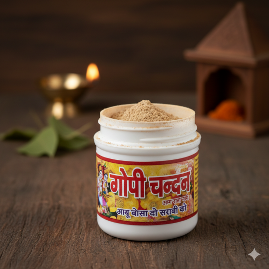 Gopi Chandan (Face Powder) Medium Beige Or Light Brown Colour - 40 Gram Pack