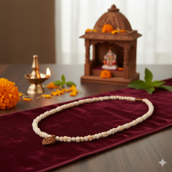 Adults Unisex Original Tulsi Mala For Neck With Engraved Design Radha Pendant/Locket, Holy Basil Wooden Necklace Adults Unisex Original Tulsi Mala For Neck With Engraved Design Radha Pendant/Locket, Holy Basil Wooden Necklace