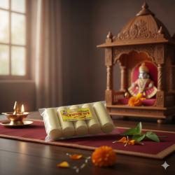 100 % Pure & Natural Gopi Chandan Tika - Yellow Colour - 5 Pieces