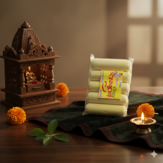 100 % Pure & Natural Gopi Chandan Tika - Yellow Colour - 5 Pieces