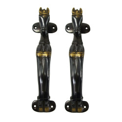 2 Pcs Set Horse Door Handle Unique Brass Handle Antique Door Handle Unique Pull 2 Pcs Set Horse Door Handle Unique Brass Handle Antique Door Handle Unique Pull