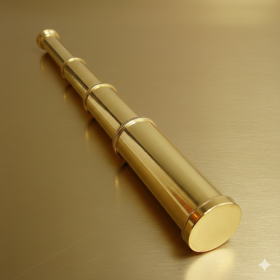 100% Brass Telescope - For Trekking, Marine Vintage Style, Bird Watching, Navy gift, Collectible etc | Ross London 