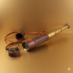Brass Telescope Spyglass Telescope with Leather Carry Bag  Size 3 Folds Nautical Telescope - TE003 