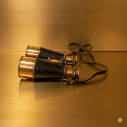 NOVELIKA - Brass Military Binocular High Power Lens  &  Nautical Décor Home Decoration  Executive Promotional Gift.