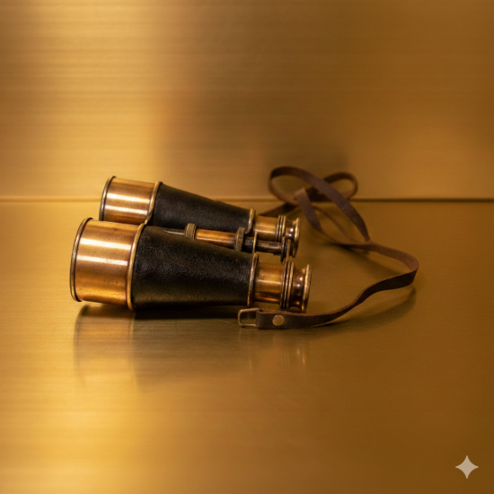 NOVELIKA - Brass Military Binocular High Power Lens  &  Nautical Décor Home Decoration  Executive Promotional Gift.