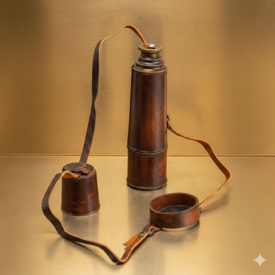 Brass Telescope Spyglass Telescope with Leather Carry Bag  Size 3 Folds Nautical Telescope - TE003 