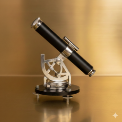 NOVELIKA-Theodolite Compass Alidade Telescope Nautical Gift Decor Chrome Compass  (Black)