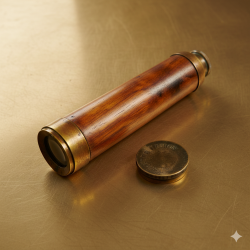 Brass & Wooden Antique Marine Telescope - Four Folds Nautical Telescope - Marine Vintage Style | London 1917
