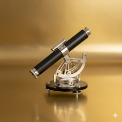 NOVELIKA-Theodolite Compass Alidade Telescope Nautical Gift Decor Chrome Compass  (Black)