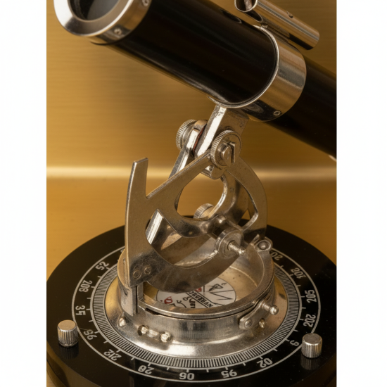 NOVELIKA-Theodolite Compass Alidade Telescope Nautical Gift Decor Chrome Compass  (Black)