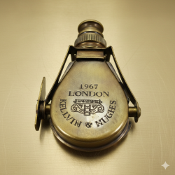 Antique Brass Binocular Brass Telescope Spyglass Monocular - KELVIN & HUGHES LONDON 1917