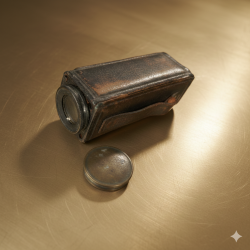 Antique Brass & Black Leather Cover, Victorian Marine 15.5inch, Four Fold Spyglass Telescope Kelvin & Hughes London 1917