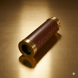 Antique Brass Telescope -  Leather Cover - Four Folds Nautical Telescope - Marine Vintage Style |Kelvin & Hughes London 1997