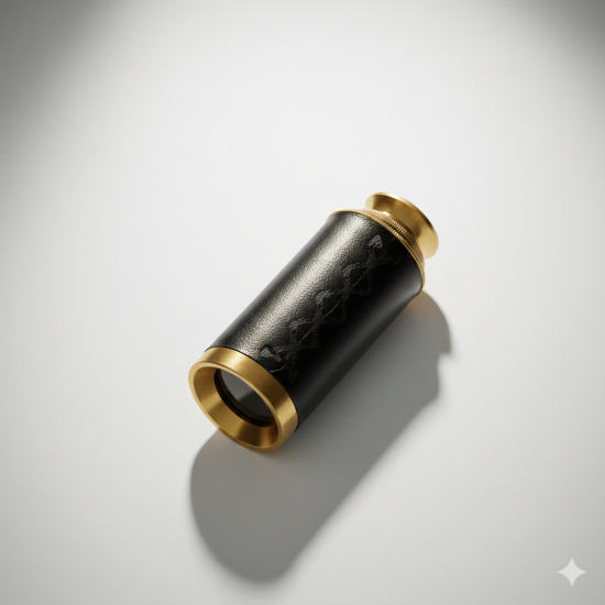 100% Brass Telescope -  Leather Cover - Three  Folds Nautical Telescope - For Marine Vintage Style
