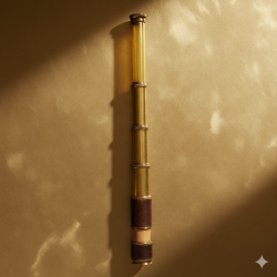 Antique Brass & Leather Cover, Victorian Marine 15 inch, Five Fold Spyglass Telescope Kelvin Hughes London 1917