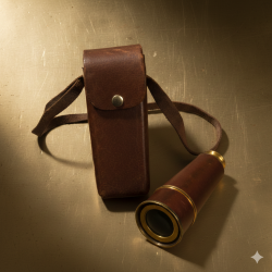 Antique Brass & Brown Leather Cover, Victorian Marine 16.5inch, Five Fold Spyglass Telescope - For Trekking Marine Vintage Style