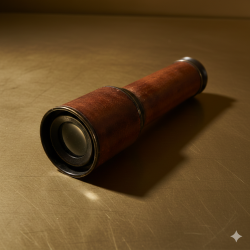 Antique Brass & Leather Cover, Victorian Marine 15.5 inch, Four Fold Spyglass Telescope George Australia 1901