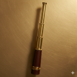 Antique Brass & Brown Leather Cover, Victorian Marine 16.5inch, Five Fold Spyglass Telescope - For Trekking Marine Vintage Style