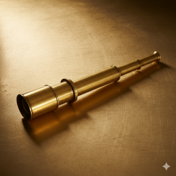 Antique Brass Telescope - Five Folds Nautical Telescope - For Trekking, Marine, Bird Watching, Navy gift, Collectible etc 