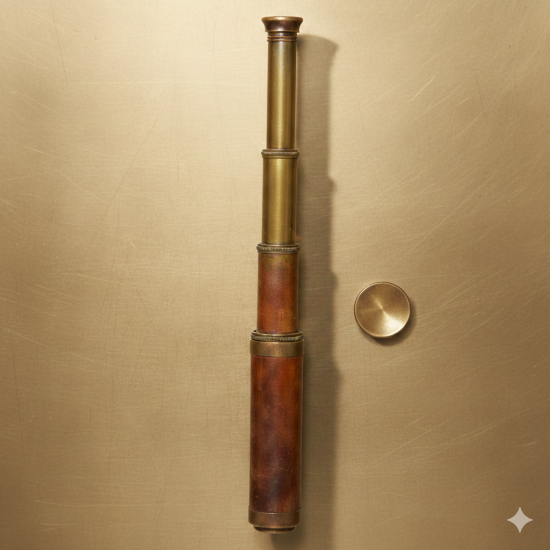 100% Brass Telescope - For Trekking, Marine Vintage Style, Bird Watching, Navy gift, Collectible etc | Ross London 