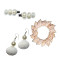 Novelika Handmade Seashell Bracelet, Hair Clip and Ear rings for Women
