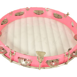 Novelika Dafli Musical Instrument - Dafli/Tambourine Hand Percussion Musical Instrument I Pink color I