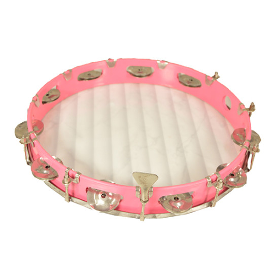Novelika Dafli Musical Instrument - Dafli/Tambourine Hand Percussion Musical Instrument I Pink color I