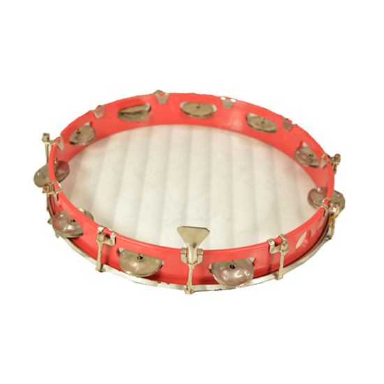 Novelika Dafli Musical Instrument - Dafli/Tambourine Hand Percussion Musical Instrument I Red color I