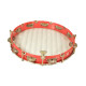 Novelika Dafli Musical Instrument - Dafli/Tambourine Hand Percussion Musical Instrument I Red color I