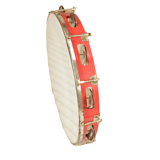 Novelika Dafli Musical Instrument - Dafli/Tambourine Hand Percussion Musical Instrument I Red color I