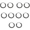 Black Color Hoop Mini Earrings Baali set For Girls & Women's - 4 Pairs