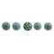 Ceramic Knobs Clay mucks Off Green Round With Dotted Shapes Ceramic Knobs For- Door Handle, Cabinet Drawer, Cupboard Pull Cabinet Knobs. (Set Of 5)