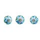 Green Flower Knob, Ceramic - Decorative Kitchen and Dresser Handles - Set of 5