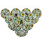 Ceramic Knobs - Multicolor Flower Design  Drawer Pull Handles Round Floral Kitchen Drawer - Set Of 10 Pack