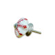 Ceramic Knobs - Designer Red - Decorative Drawer Pulls for Kitchen Cupboards Set of 5