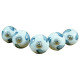 White & Grey Deign Ceramic Knob - Kitchen Cabinet Hardware Door Decorative Dresser Pulls - Set Of 5 Pack