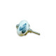 White & Grey Deign Ceramic Knob - Kitchen Cabinet Hardware Door Decorative Dresser Pulls - Set Of 5 Pack
