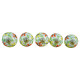 Red And Yellow Flower Ceramic Knob For  Drawer, Dresser, Cabinet, Wardrobe, Cupboard and almirah. ( Set Of 5 )